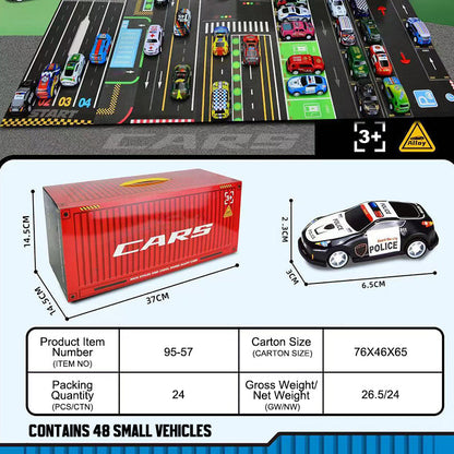 Geschenkset mit Mini-Pullback-Container für Autos 🚗🎁