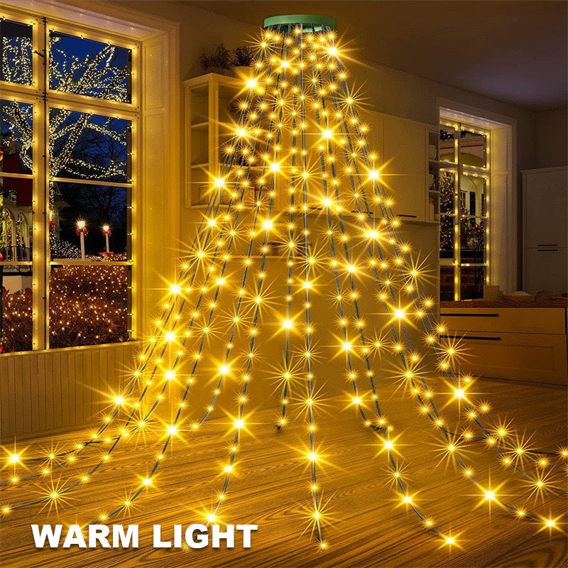 🎄 LED Ring Waterfall Christmas Tree Lights 🎄