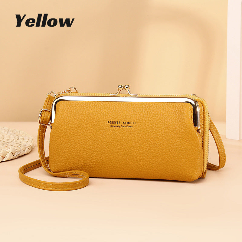 Multifunctional PU Leather Mobile Phone Bag Crossbody Shoulder Bag