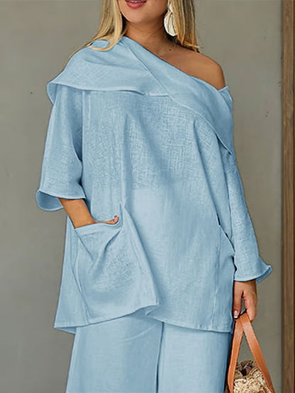 Ladies Top with Irregular Collar/Irregular Collar Ladies Top