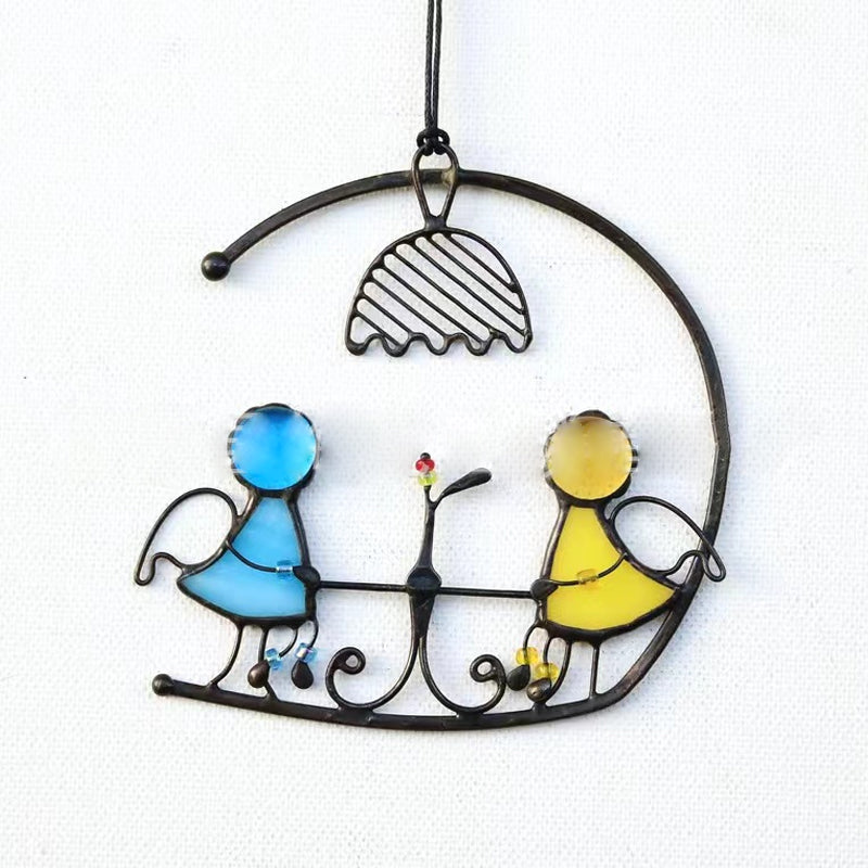 Suncatcher, window hanging, stained glass art