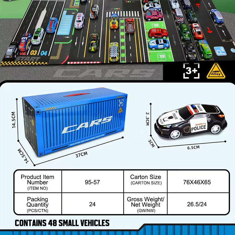 Geschenkset mit Mini-Pullback-Container für Autos 🚗🎁