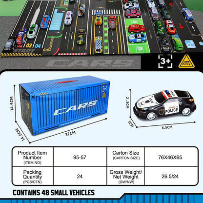 Geschenkset mit Mini-Pullback-Container für Autos 🚗🎁