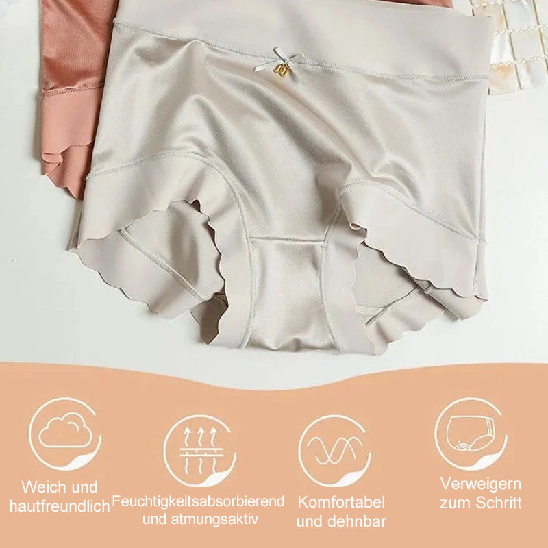 PAY1 GET 3(3PACKS) PREMIUM SATIN ANTIBACTERIAL ICE SILK MOISTURE-ABSORBING PANTIES