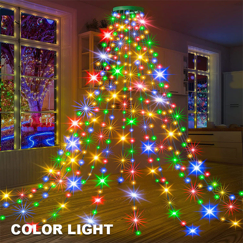 🎄 LED Ring Waterfall Christmas Tree Lights 🎄