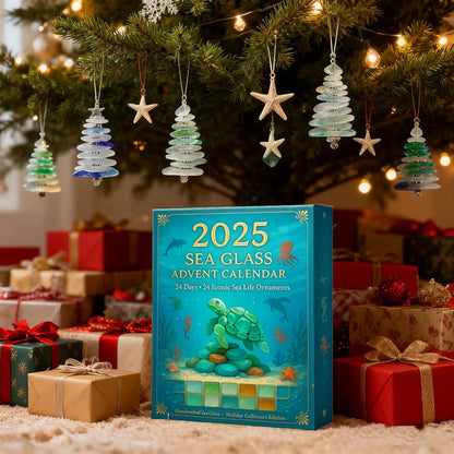 🔥Limitierte Auflage, nur noch 100 Sets übrig! - 🌊Adventskalender 2025 aus Seeglas · Ocean Treasures