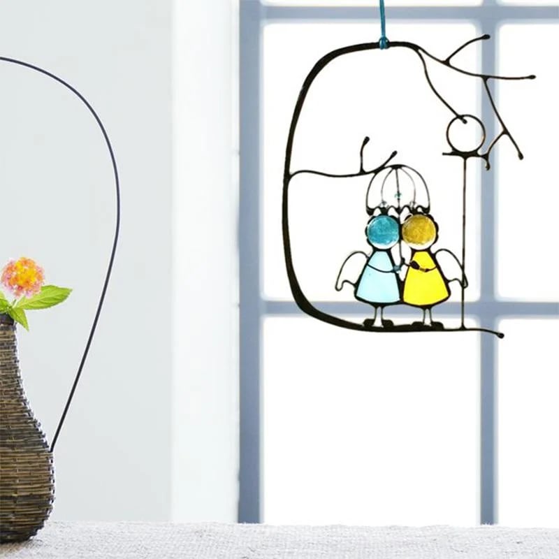 Suncatcher, window hanging, stained glass art