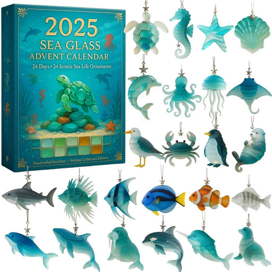 🔥Limitierte Auflage, nur noch 100 Sets übrig! - 🌊Adventskalender 2025 aus Seeglas · Ocean Treasures