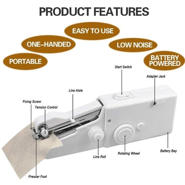 Handheld mini electric sewing machine [Make your life easier
