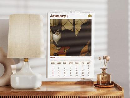 Vreemde katten in de renaissance 2026 Wandkalender