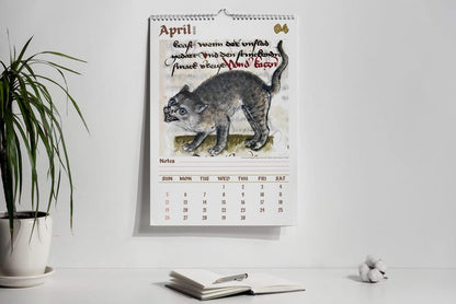 Vreemde katten in de renaissance 2026 Wandkalender