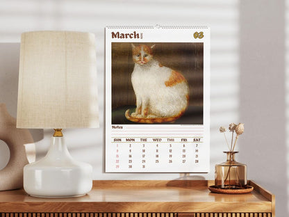 Vreemde katten in de renaissance 2026 Wandkalender