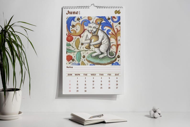 Vreemde katten in de renaissance 2026 Wandkalender