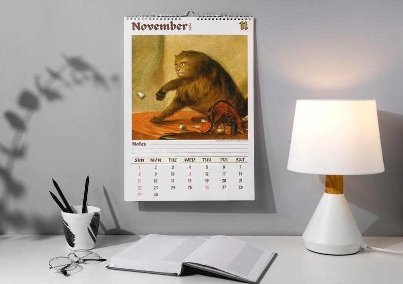 Vreemde katten in de renaissance 2026 Wandkalender