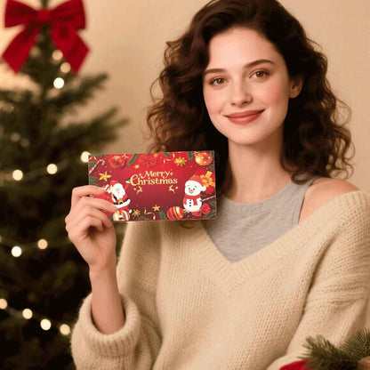 🎄 Christmas Cash Envelope with Money Clip